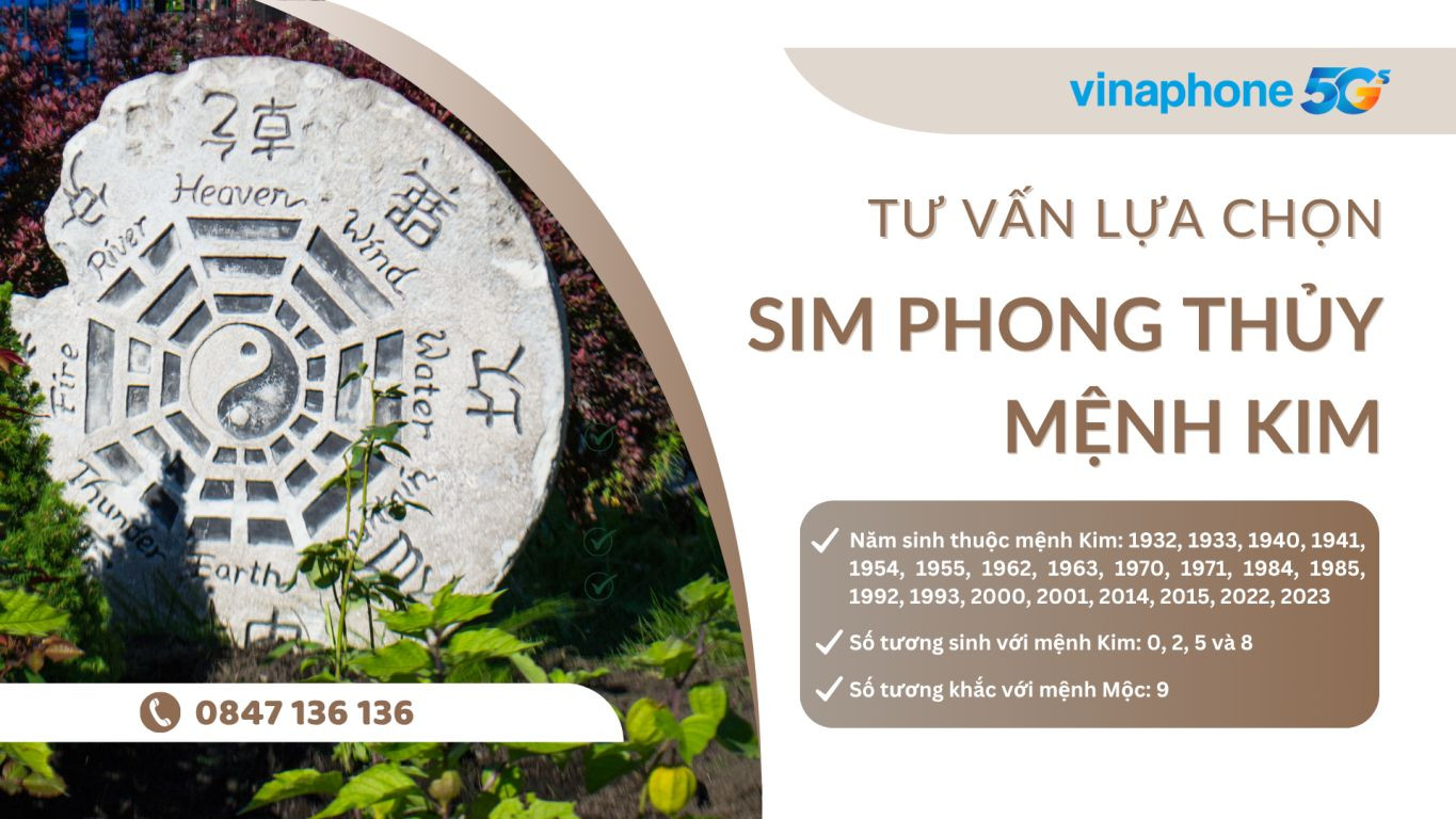 Sim phong thủy mệnh Kim