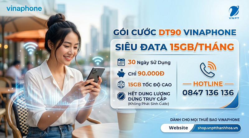 Gói Cước DT90 VinaPhone 1