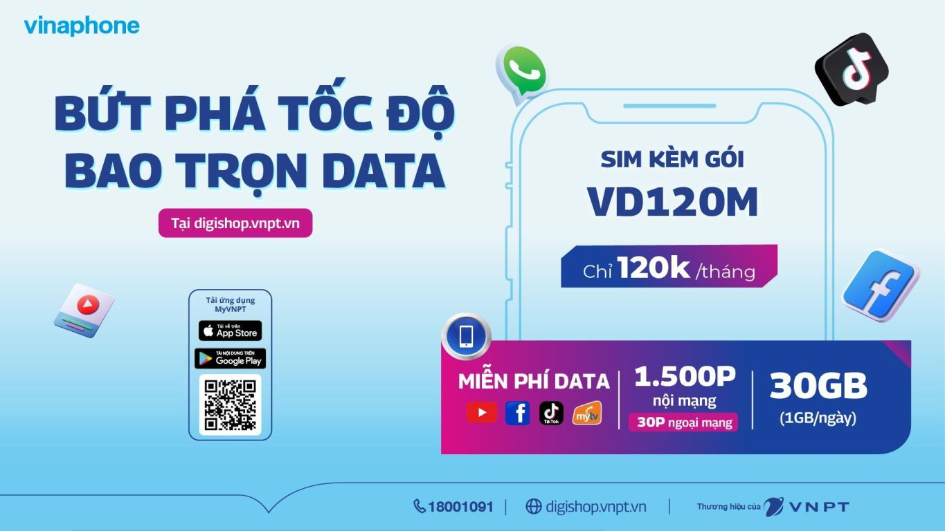 Gói cước VD120M VinaPhone