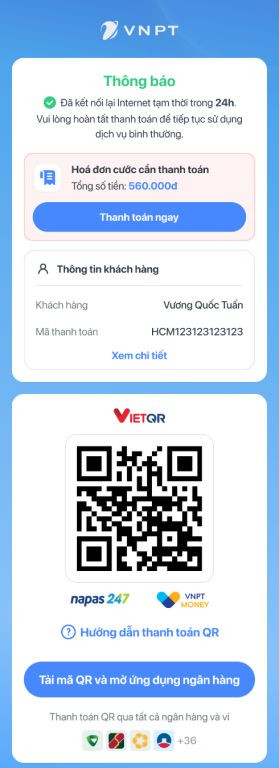 Hướng dẫn tự động mở khóa Internet VNPT khi bị khóa do nợ cước 12