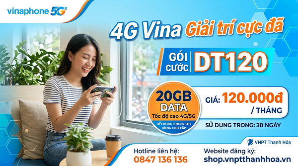 Gói Cước DT120 VinaPhone