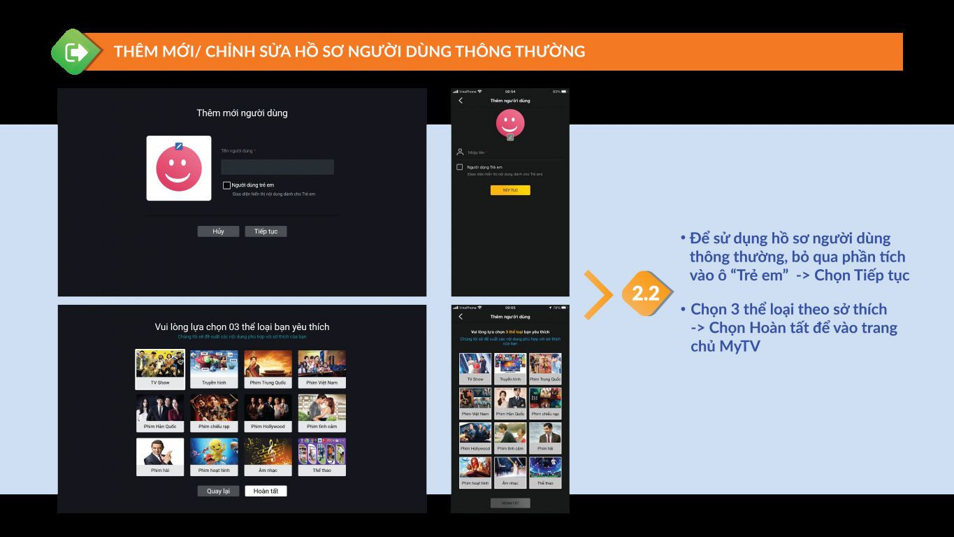 Tính năng cá nhân hóa người dùng MyTV 6
