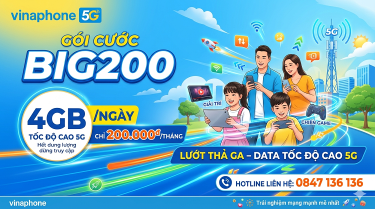 Gói cước BIG200 VinaPhone