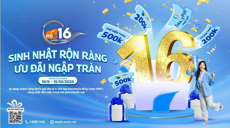 SINH NHẬT MYTV 16 NĂM