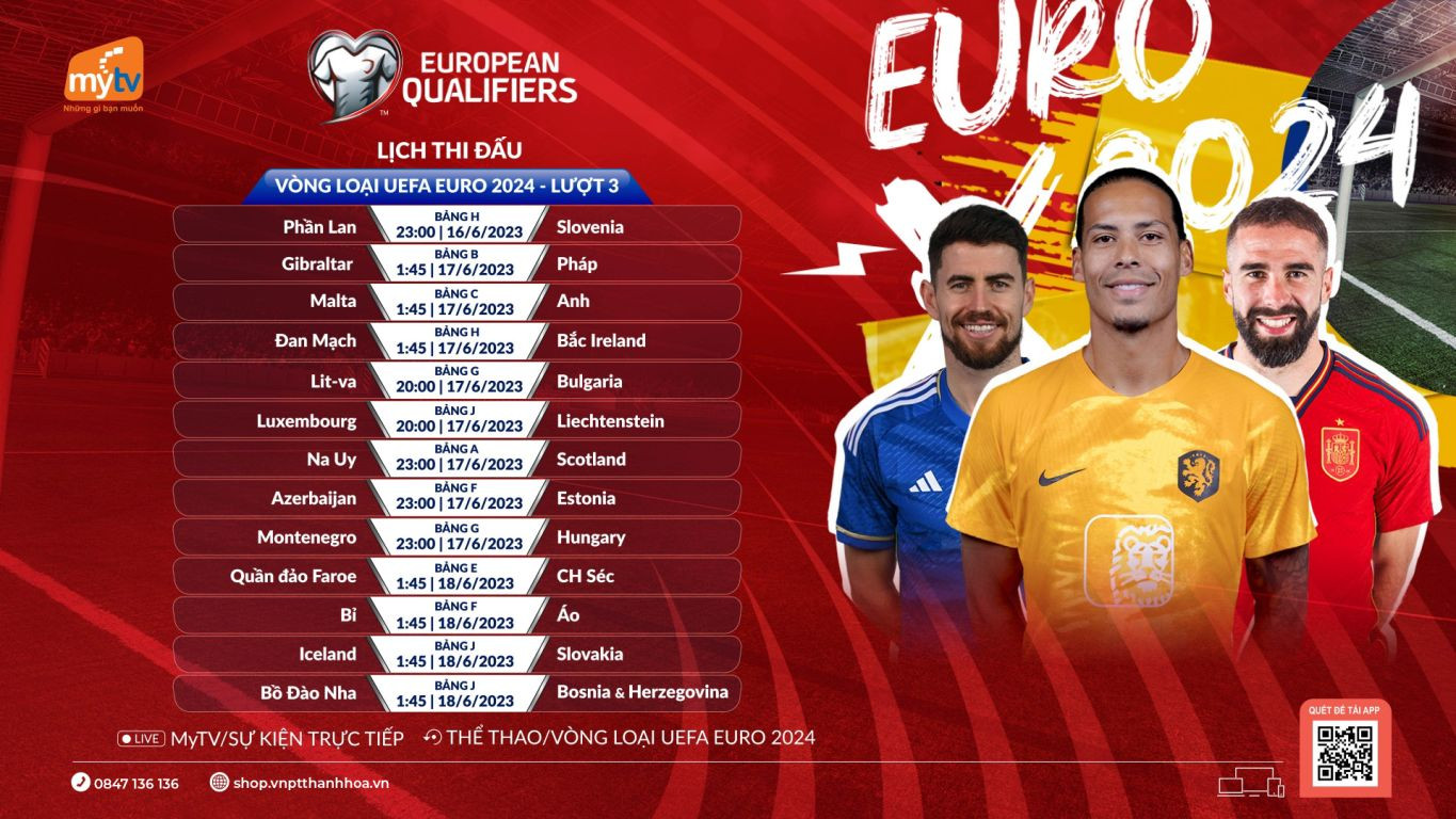 Vòng loại UEFA Euro 2024 MyTV 2