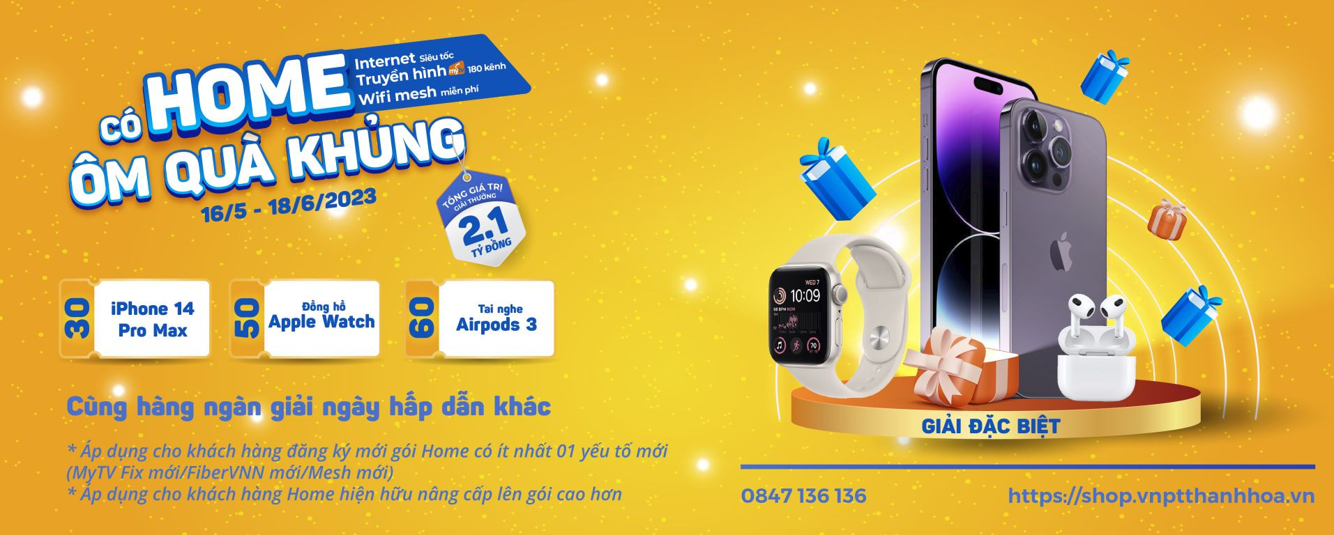 Có Home ôm quà khủng