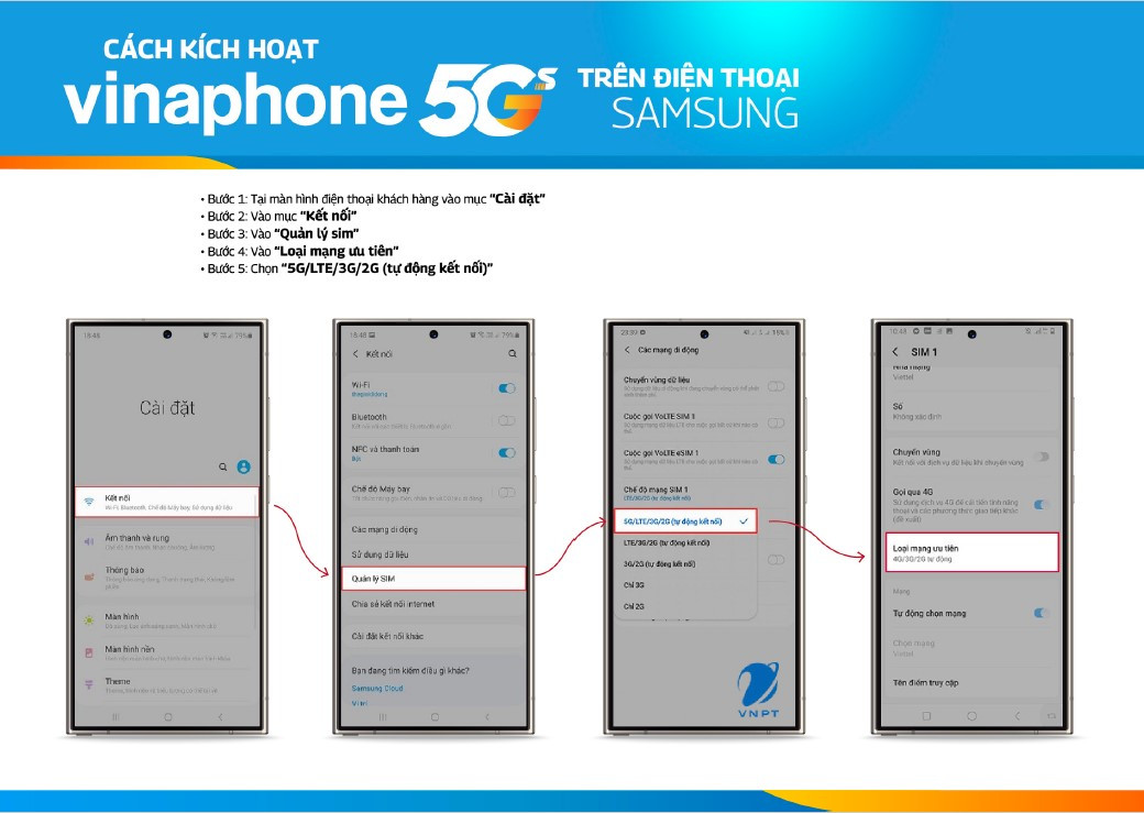 Cách kích hoạt 5G VinaPhone 2